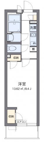 川崎市川崎区追分町のマンションの間取り