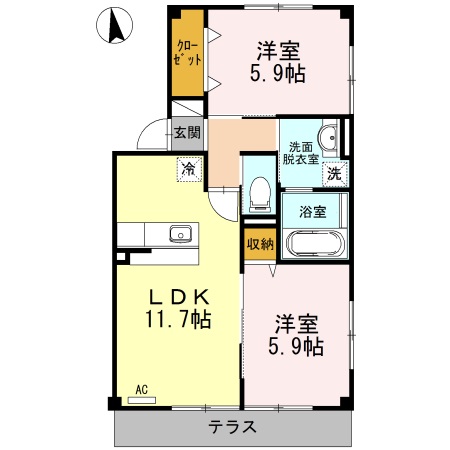 エスパース　C棟の間取り