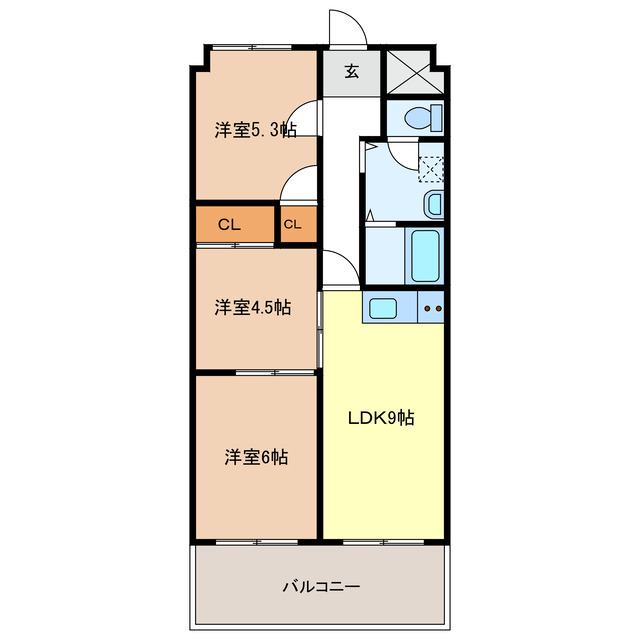 リバーサイド鈴鹿の間取り