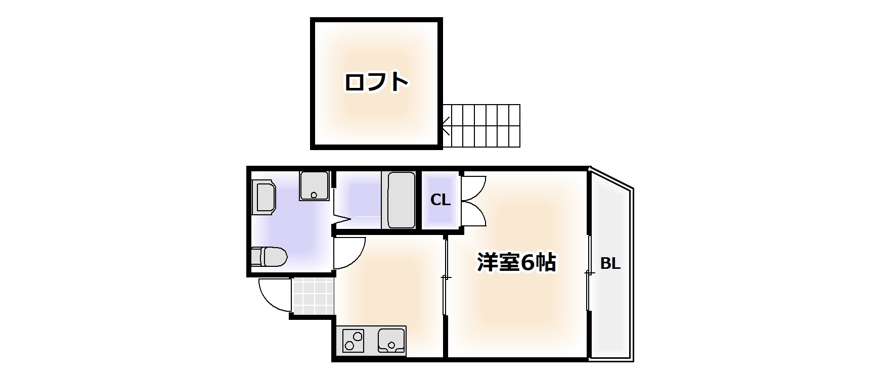 【大阪市西成区山王のマンションの間取り】