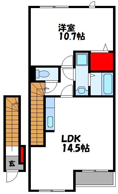 クレール ｂの間取り