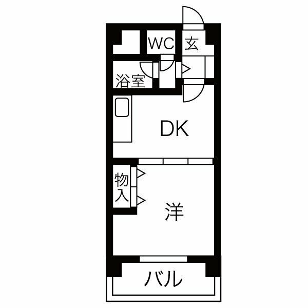 札幌市中央区南六条西のマンションの間取り