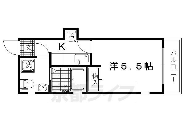 京都市上京区大上之町のマンションの間取り