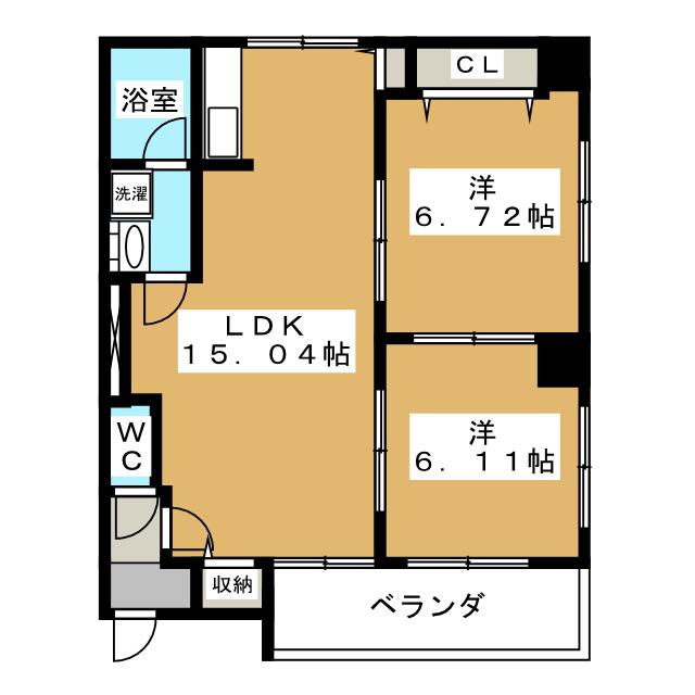 クイーンズリッチ東宿郷の間取り