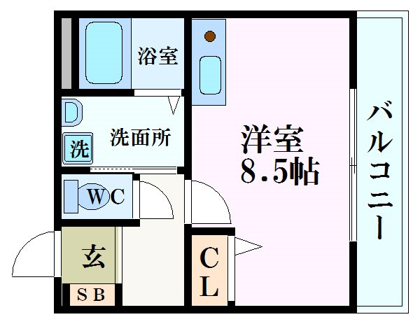 姫路市下寺町のマンションの間取り