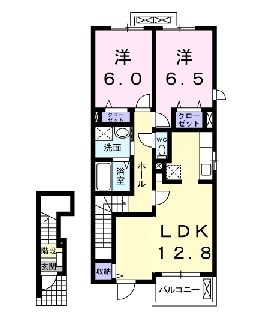 名古屋市北区楠のアパートの間取り