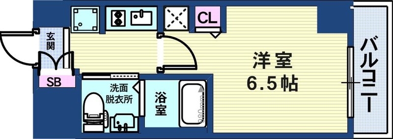 エステムプラザ神戸三宮ルクシアの間取り