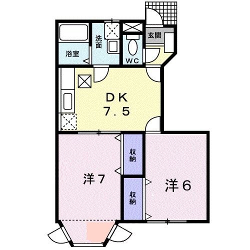 ラフェーヌＡの間取り