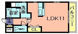 ローザ東中通の間取り