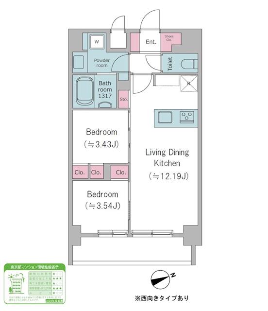 ドゥーエ西馬込IIの間取り