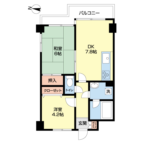 リリーハイム中丸の間取り