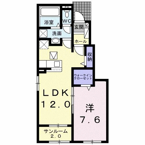 田川市大字川宮のアパートの間取り