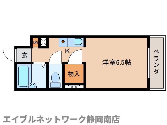 静岡市駿河区登呂のマンションの間取り