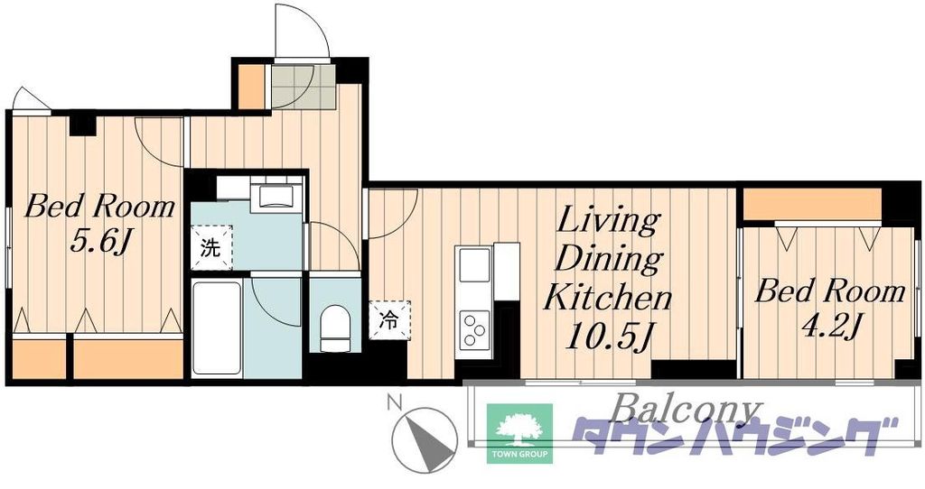 北区赤羽西のマンションの間取り