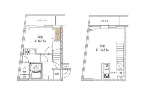 荒川区西尾久のマンションの間取り