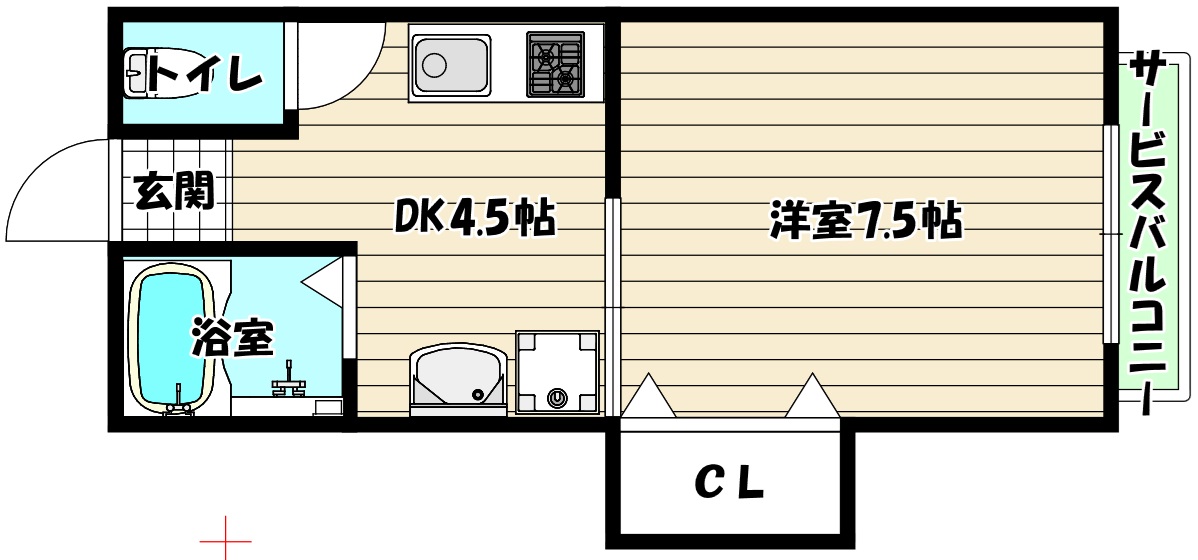 豊中市三国のマンションの間取り