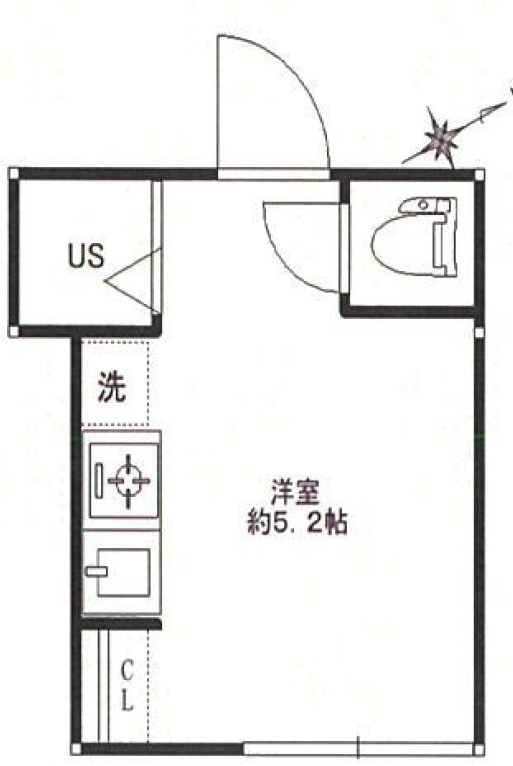 豊島区東池袋のアパートの間取り