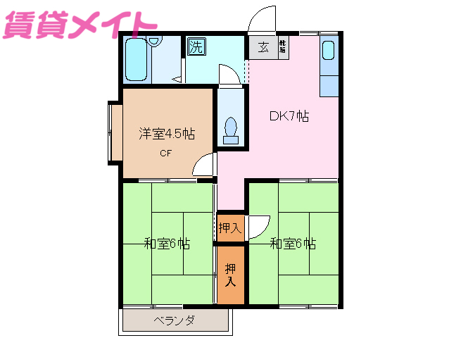 鳩ハイムの間取り