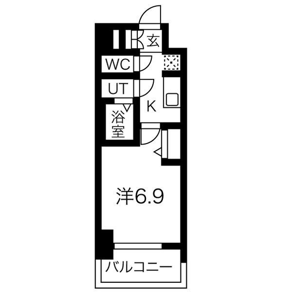 名古屋市中村区若宮町のマンションの間取り