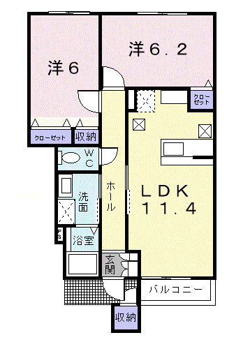 ベル　ヴィラージュの間取り