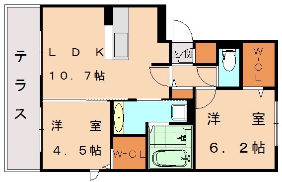 ソフィア新宮IIBの間取り