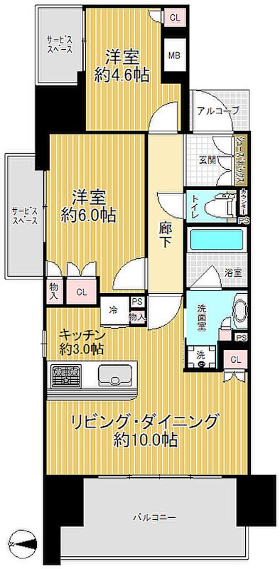 ベリスタ高井戸の間取り