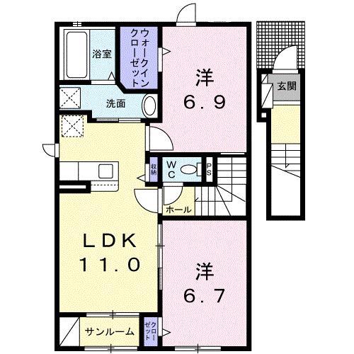 ［大東建託］サンリット　サイジロウVIの間取り