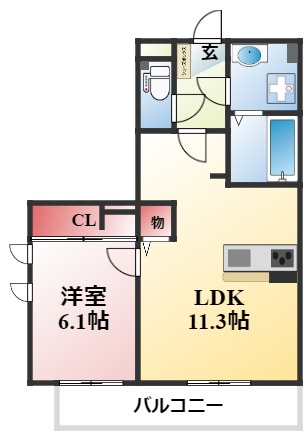 アリビオ向日町A棟の間取り