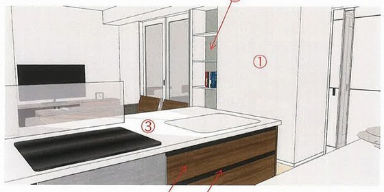 【広島市南区南蟹屋のマンションのキッチン】