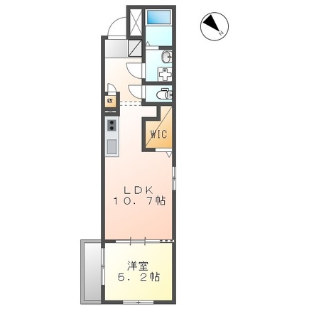 メルヴェール496朝倉街道の間取り