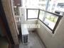 バルコニー　ベランダは北向きです。