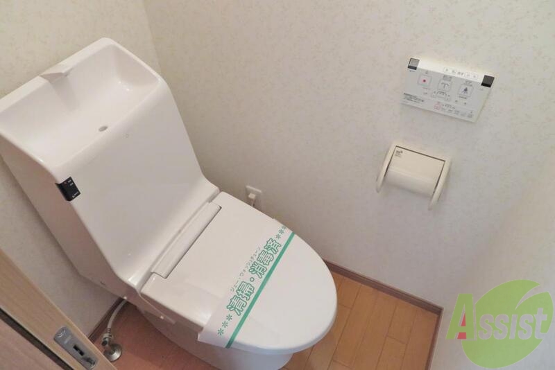 トイレ　お手洗いもきれいに仕上がっております、これ使いやすそう。