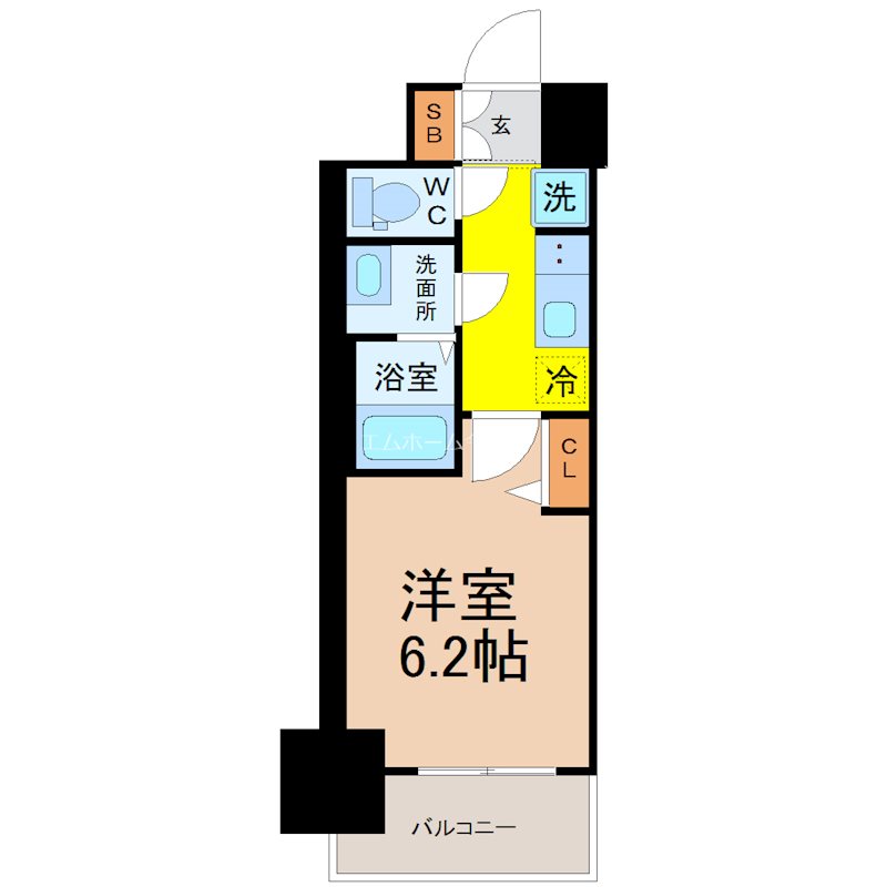 メイクスWアート今池IIIの間取り