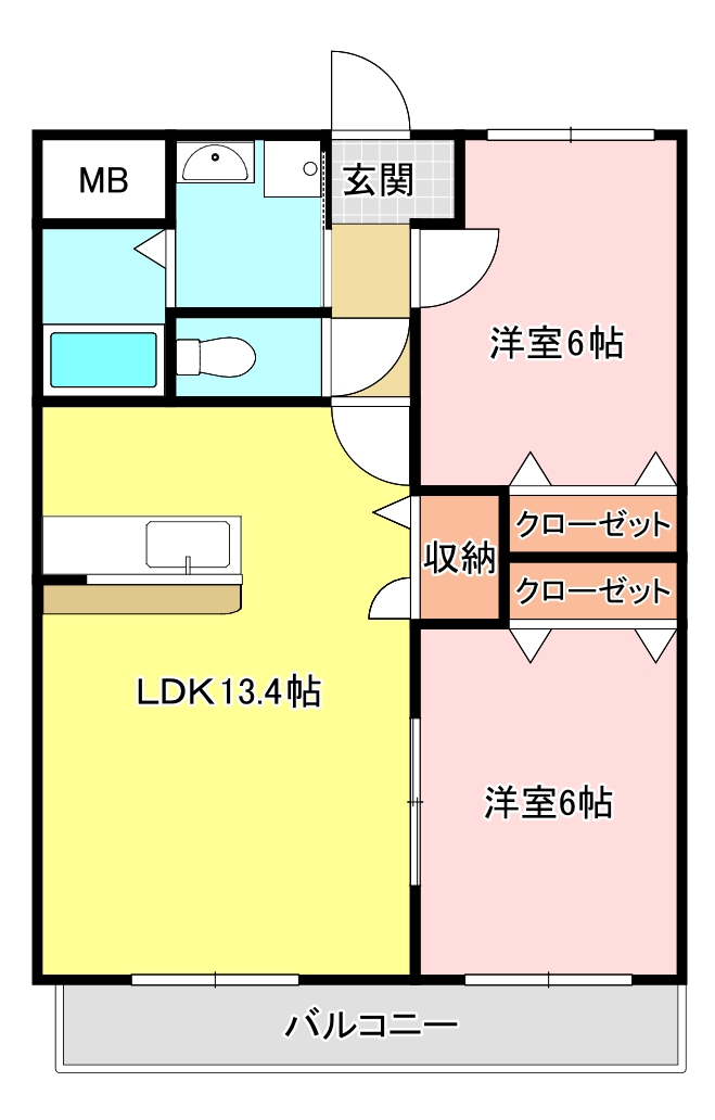 エクセレントコーンの間取り写真