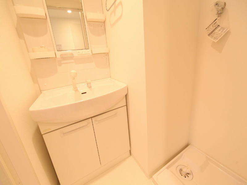 洗面設備　脱衣所　独立洗面台（シャンプードレッサー）洗濯機用意できます