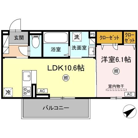 ＷＭ新八代 A棟の間取り
