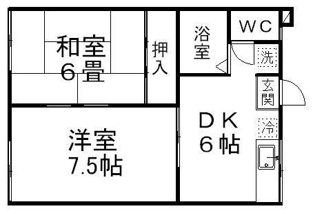 クレセントA棟の間取り写真