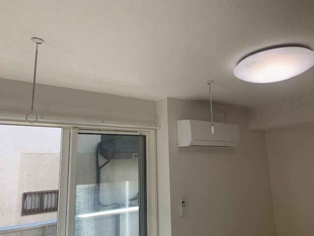 その他設備　イメージ写真　エアコン・居室照明・室内物干付