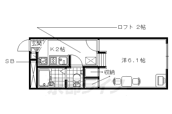 レオパレスアクシスの間取り写真