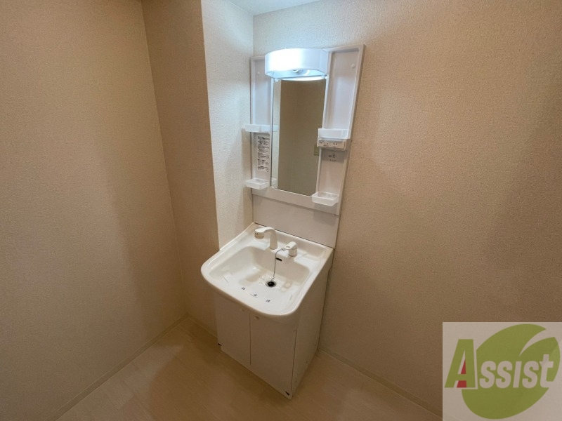 洗面設備　シャンプードレッサー。身支度はここでばっちりですね。