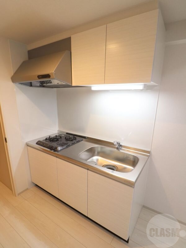 キッチン　２口コンロのシステムキッチン