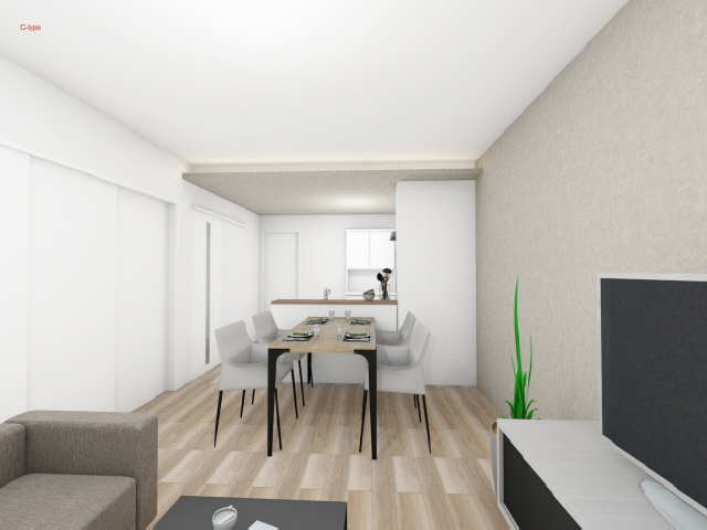 居室・リビング　画像内の家具家電はCG加工しており物件に付帯されません。