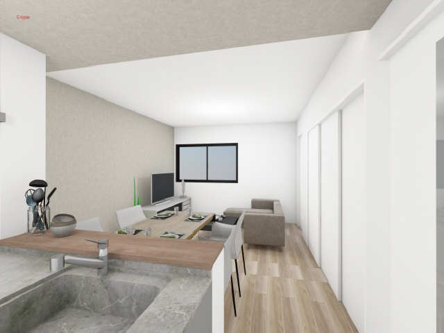 居室・リビング　画像内の家具家電はCG加工しており物件に付帯されません。