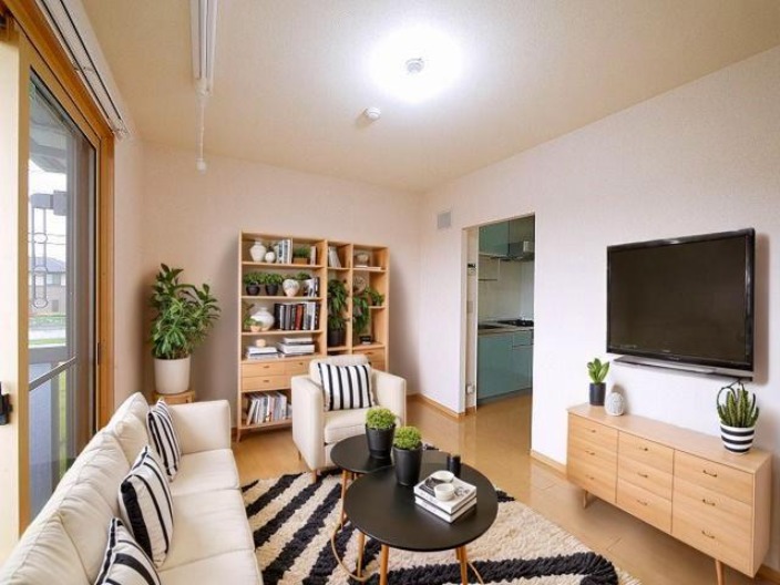 居室・リビング　CGで家具等を配置したもので家具等は含まれません