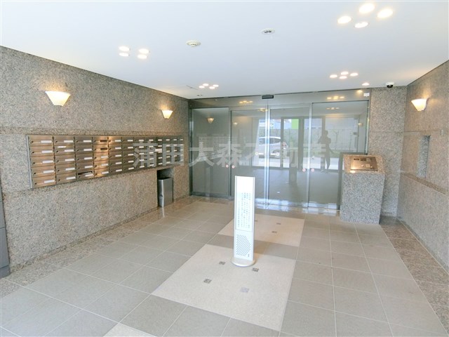 エントランス　防犯カメラTVモニター付オートロック宅配BOXメールBOX管