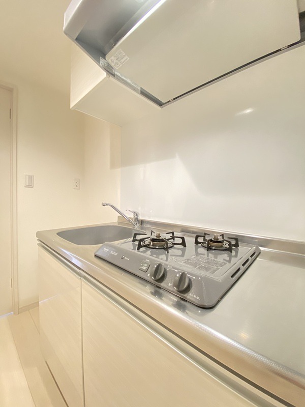 キッチン　２口ガスコンロのシステムキッチンです。