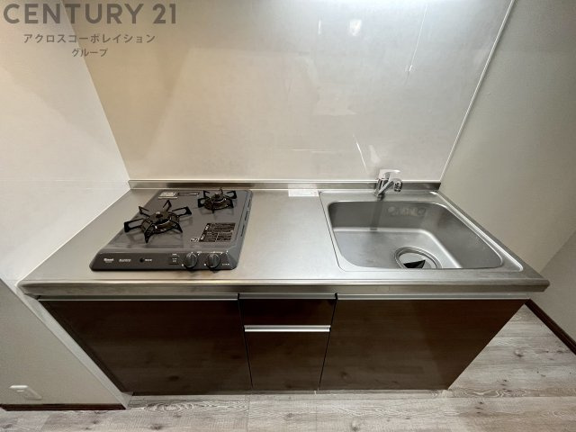 キッチン　２口ガスコンロ付きのキッチンです♪