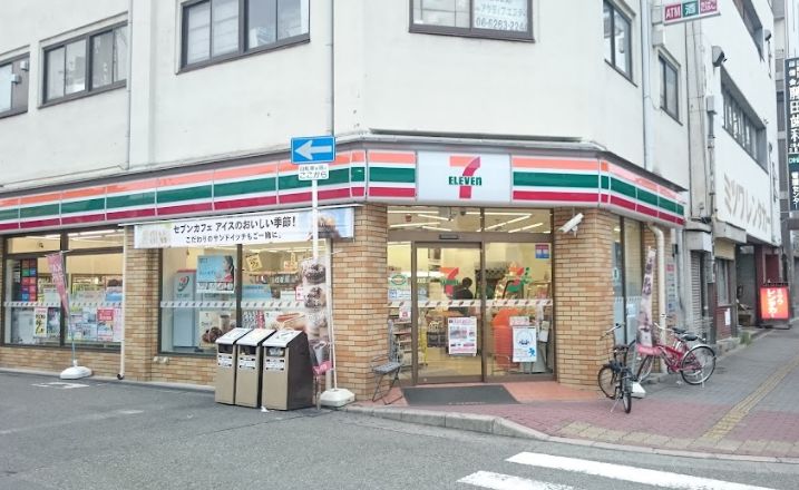 コンビニ　セブンイレブン 大阪大国町駅北店（コンビニ）まで17m