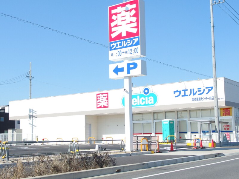 ドラックストア　ウェルシア岡崎医療センター前（ドラッグストア）まで486m