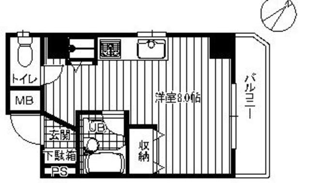 グリ-ンパ-ク山岸の間取り写真